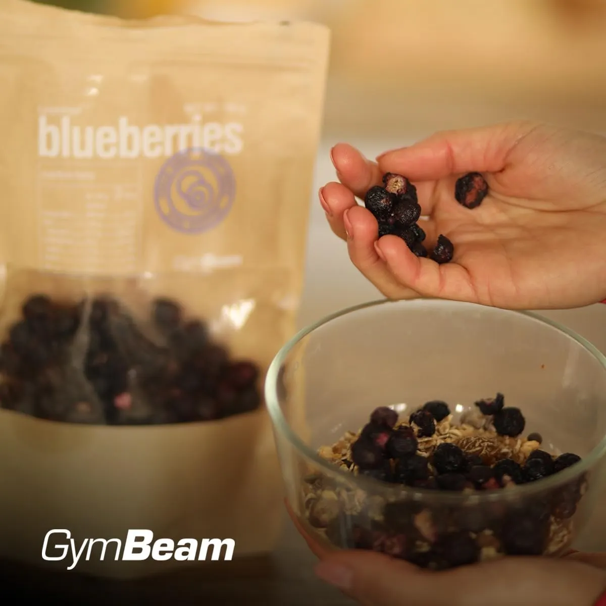 GymBeam Heidelbeeren gefriergetrocknet 100 g zuckerfrei
