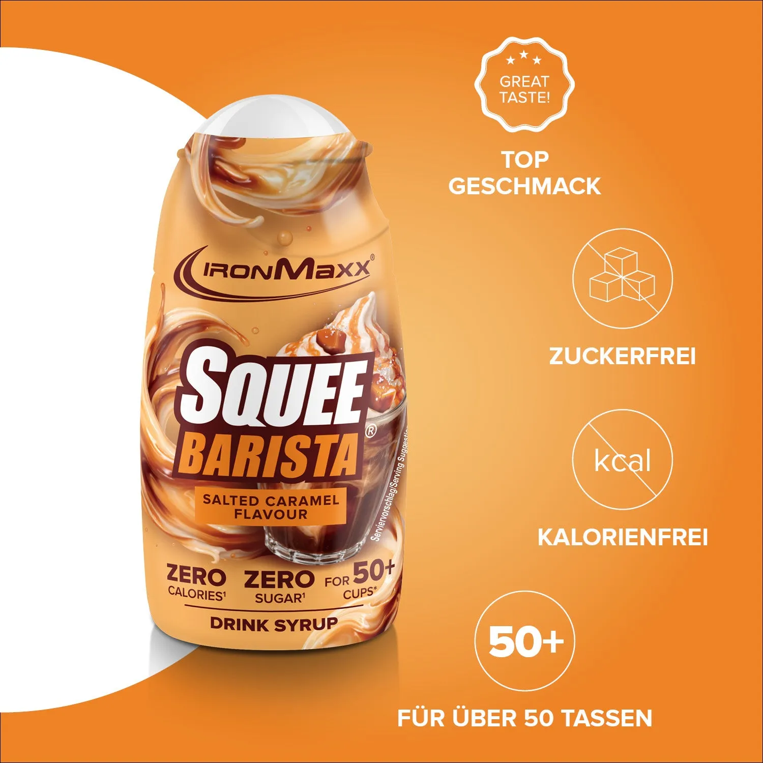 IronMaxx SqueeZero SqueeBarista Sirup 65ml Salted Caramel zuckerfrei
