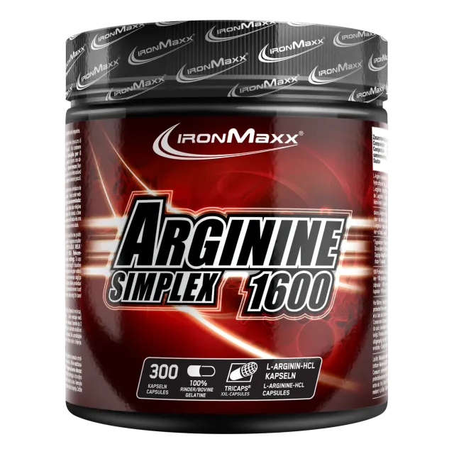 IronMaxx Arginin Simplex 1600 Kapseln 300 Stück Pump