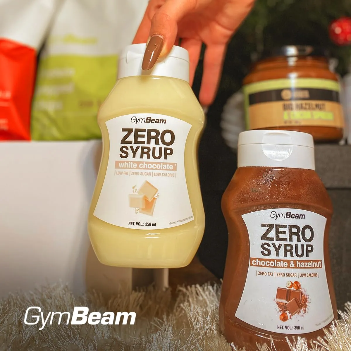 GymBeam Zero Syrup Weiße Schokolade 350 ml Sirup zuckerfrei