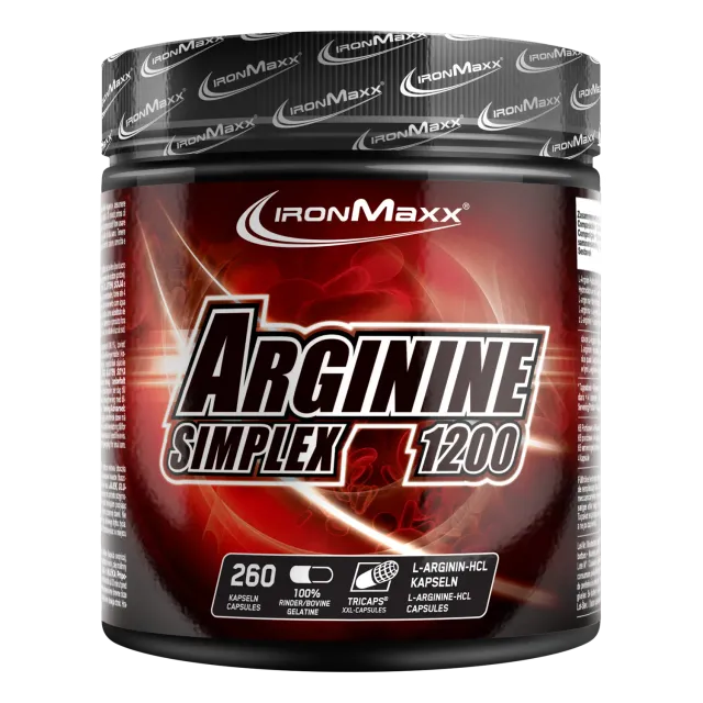 IronMaxx Arginin Simplex 1200 Kapseln 260 Tricaps hochdosiert