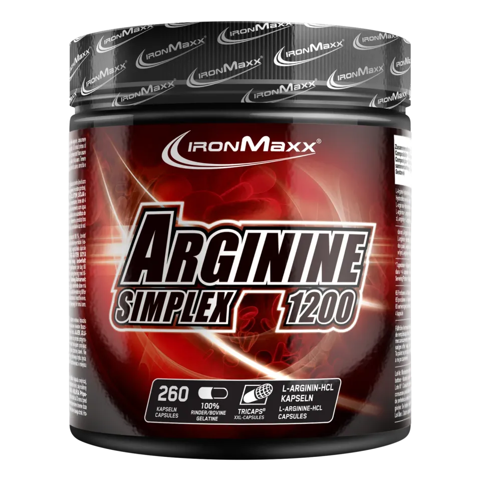 IronMaxx Arginin Simplex 1200 Kapseln 260 Tricaps hochdosiert
