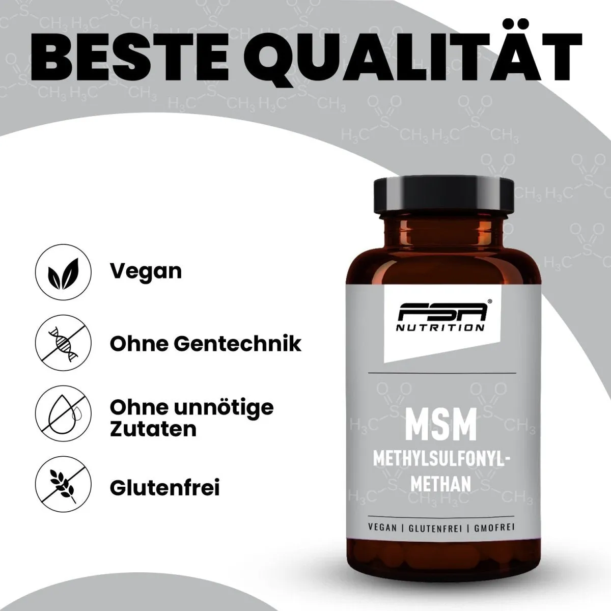 FSA Nutrition MSM Kapseln 1200 mg hochdosiert Schwefel
