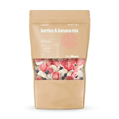 GymBeam Gefriergetrocknete Früchte 100g Beere Banane