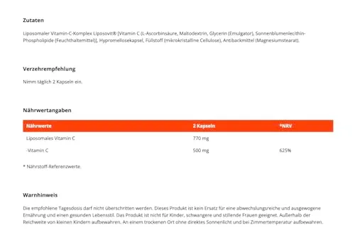GymBeam Liposomales Vitamin C Kapseln 60 Caps hochdosiert