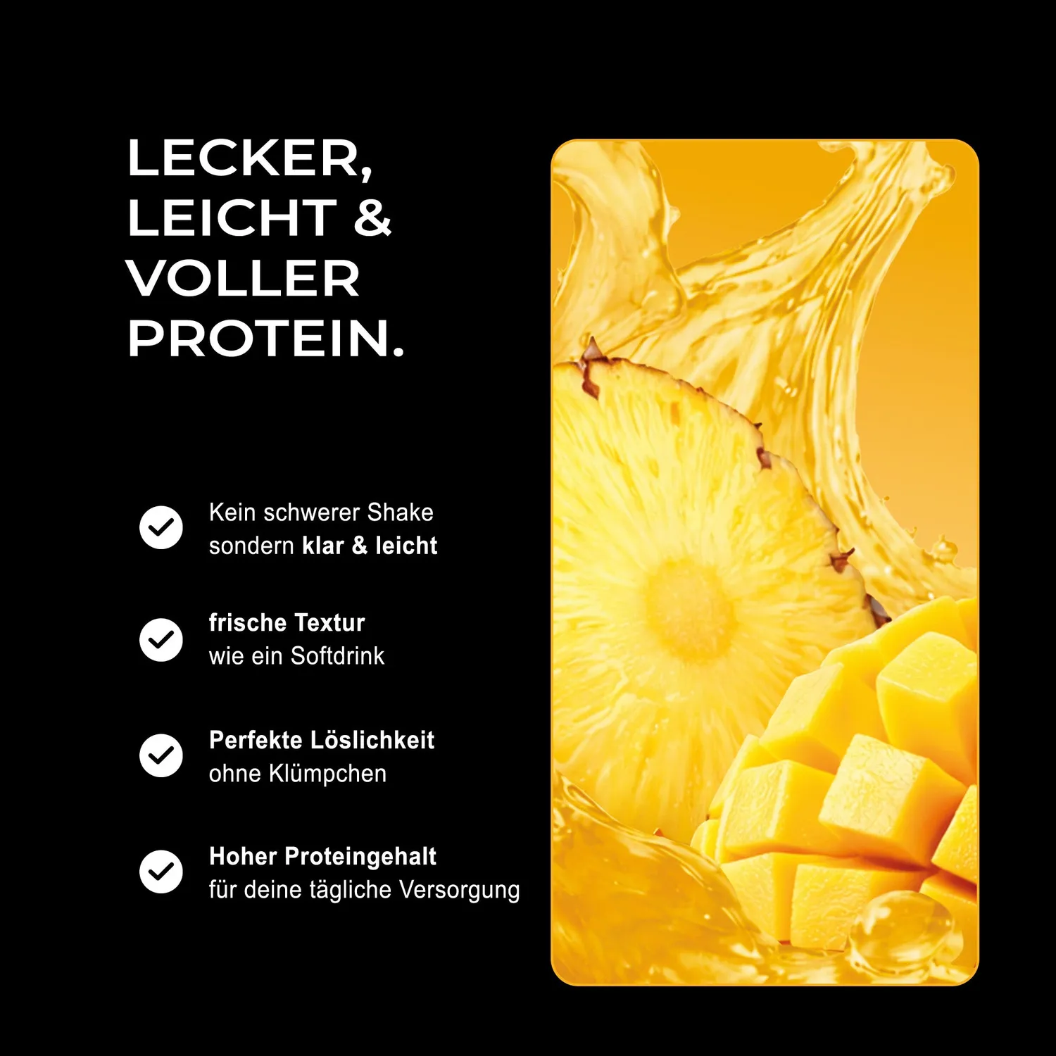 Neosupps Clear Isolate Mango-Pineapple Protein 500g erfrischend