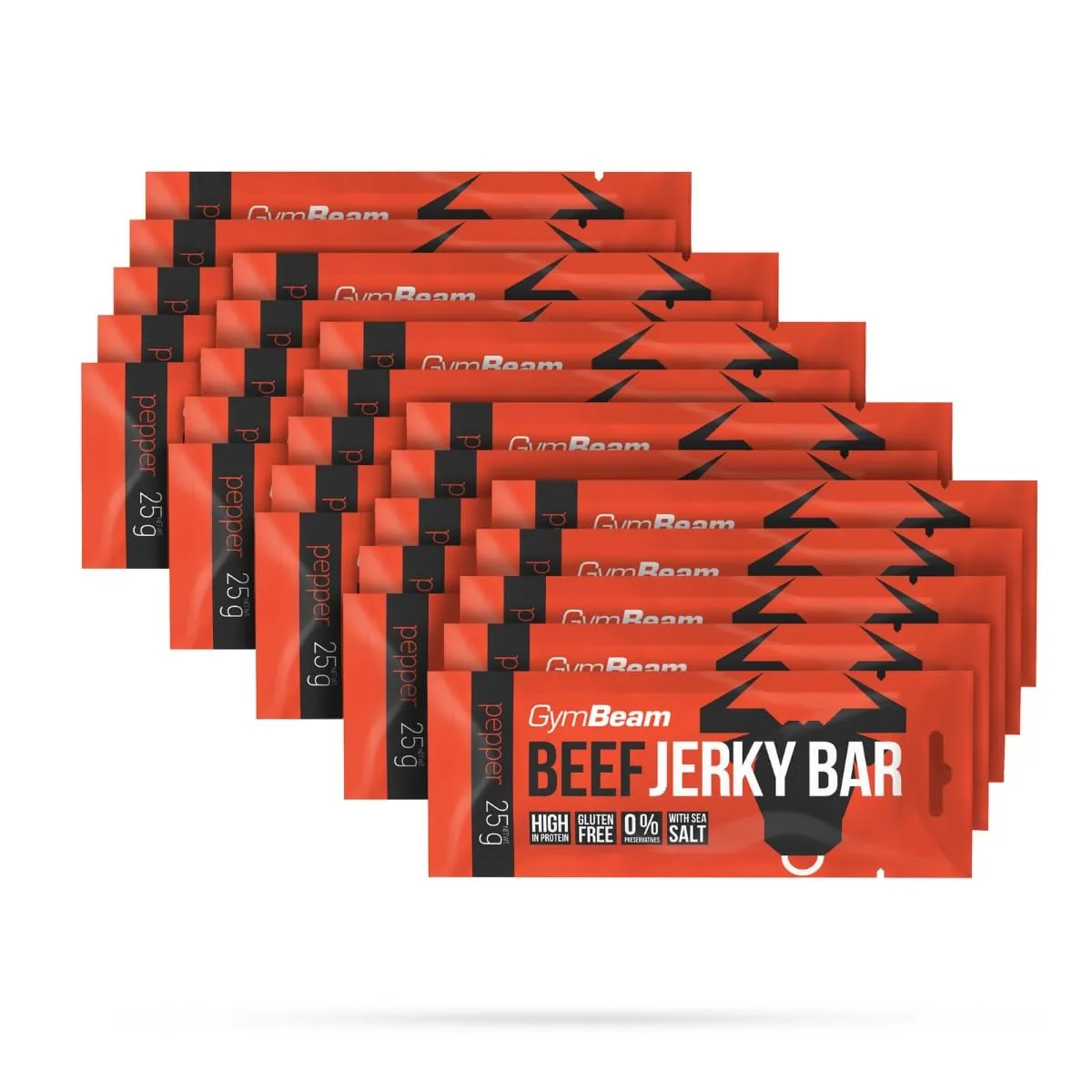 GymBeam Beef Jerky-Riegel Original 25x25 g proteinreich