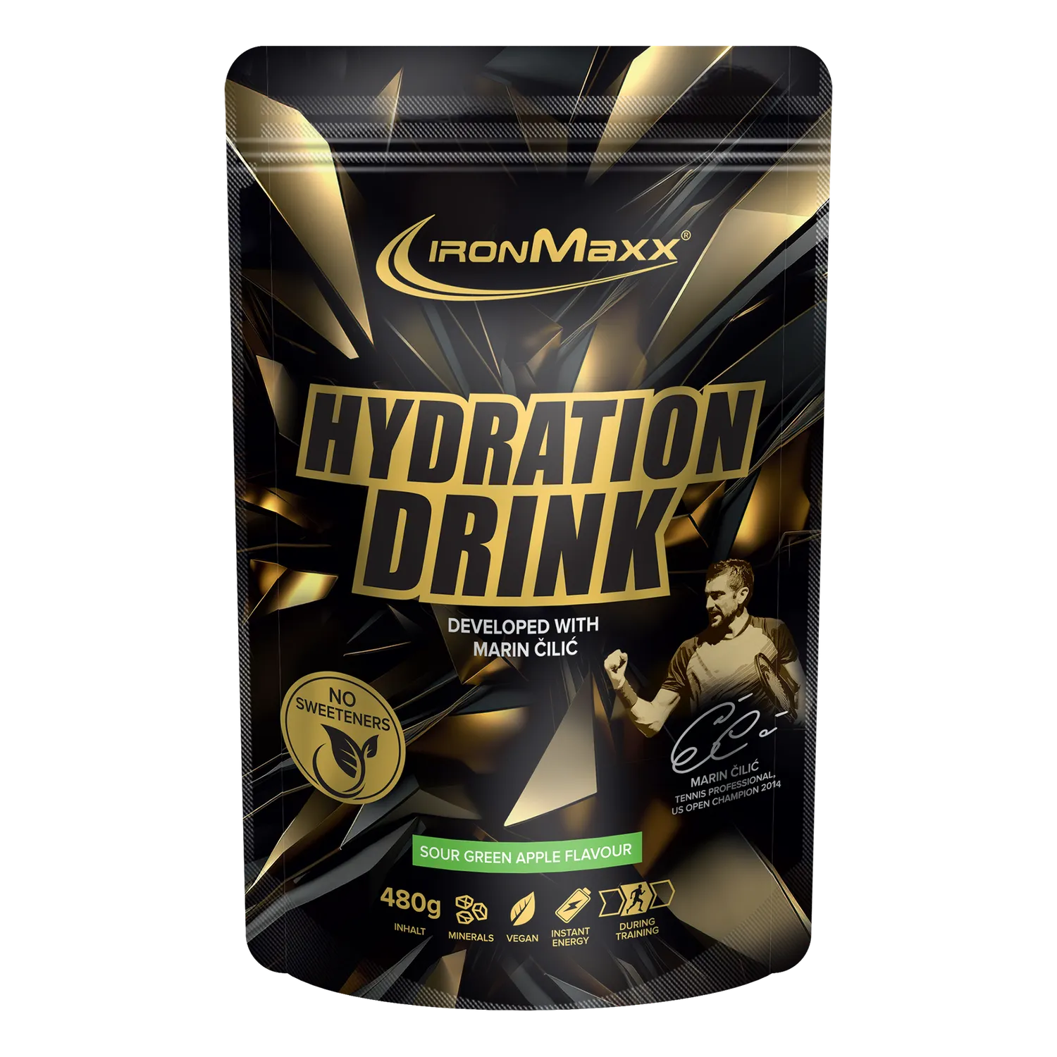 IronMaxx Hydration Drink Pulver Sour Green Apple 480g vegan
