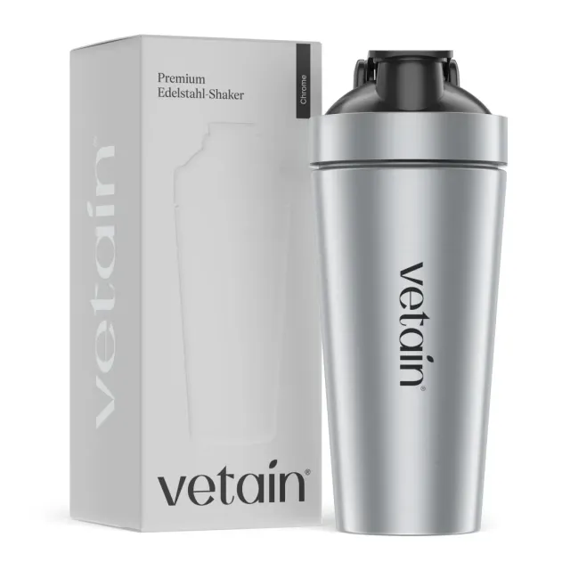 Vetain Edelstahl-Shaker 750ml Proteinshaker rostfrei