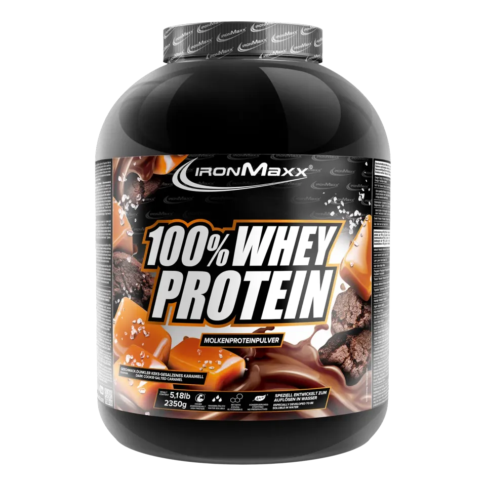 IronMaxx 100% Whey Protein 2350g Dark Cookies Salted Caramel zuckerfrei
