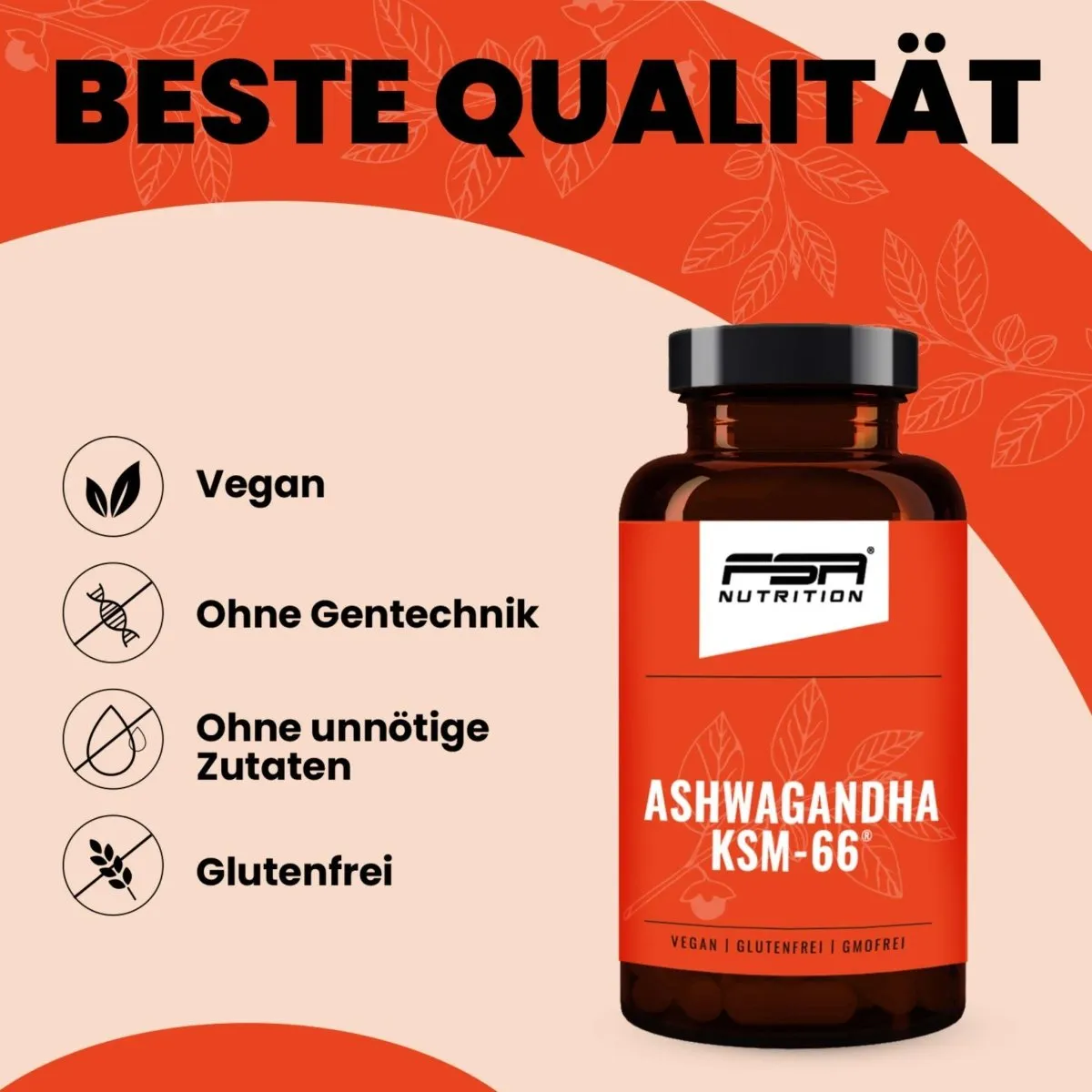 FSA Nutrition Ashwagandha KSM-66 Kapseln 600 mg