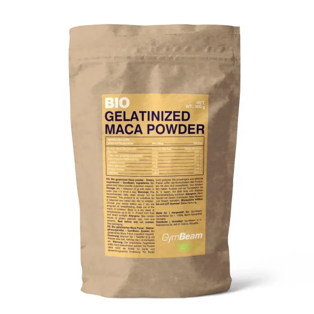 GymBeam BIO Maca Pulver gelatiniert 200g vegan
