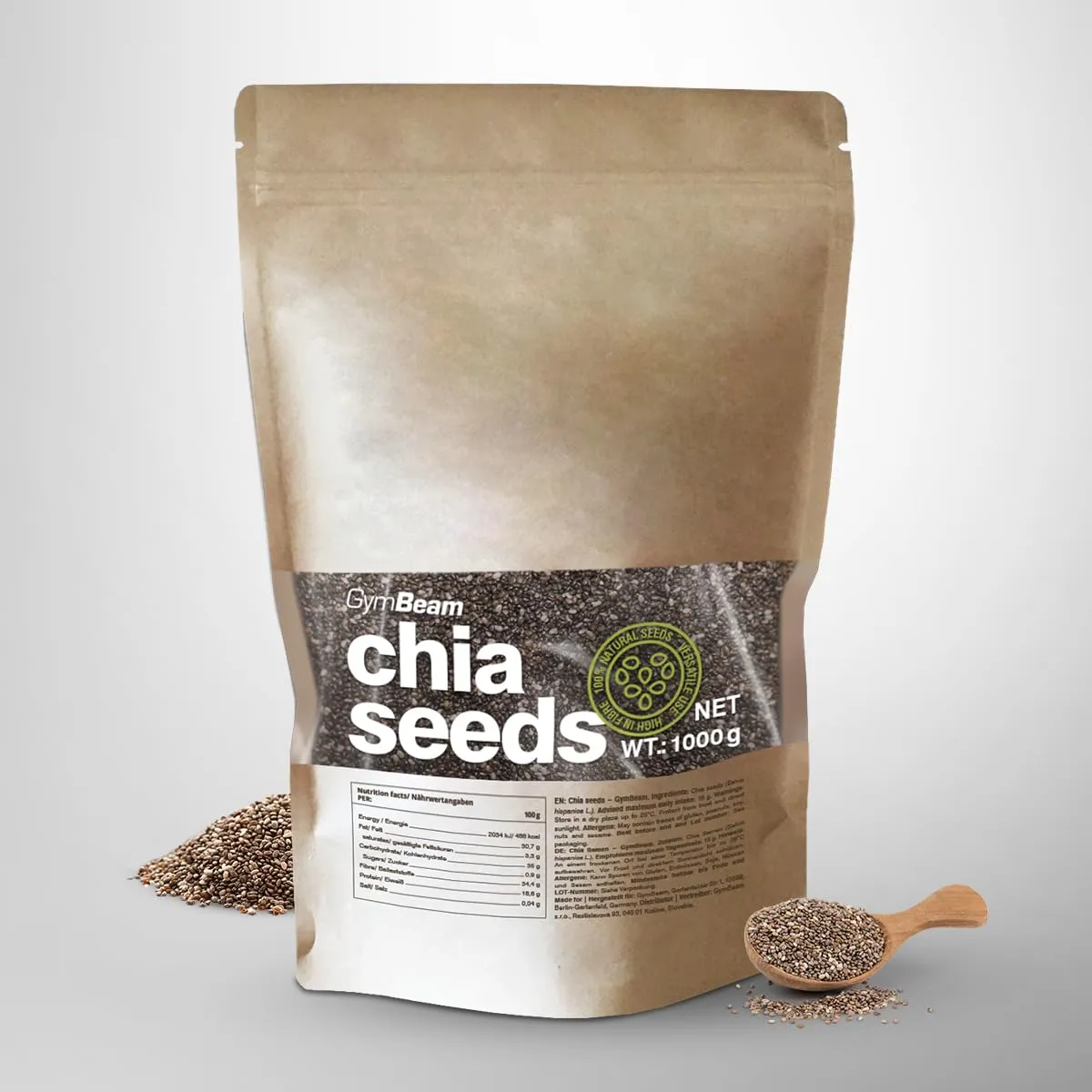 GymBeam Chiasamen 1000g Superfood glutenfrei