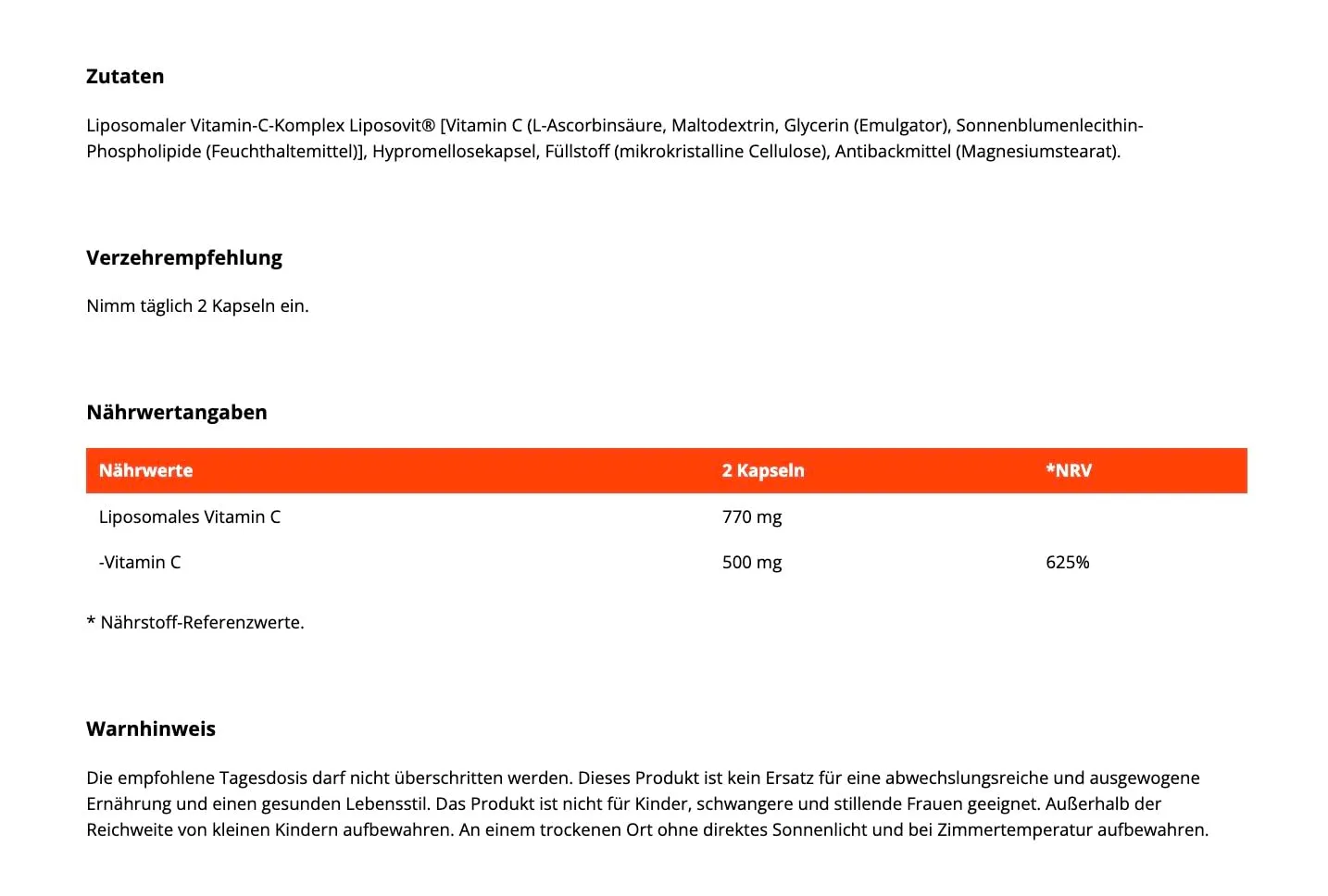 GymBeam Liposomales Vitamin C Kapseln 60 Caps hochdosiert