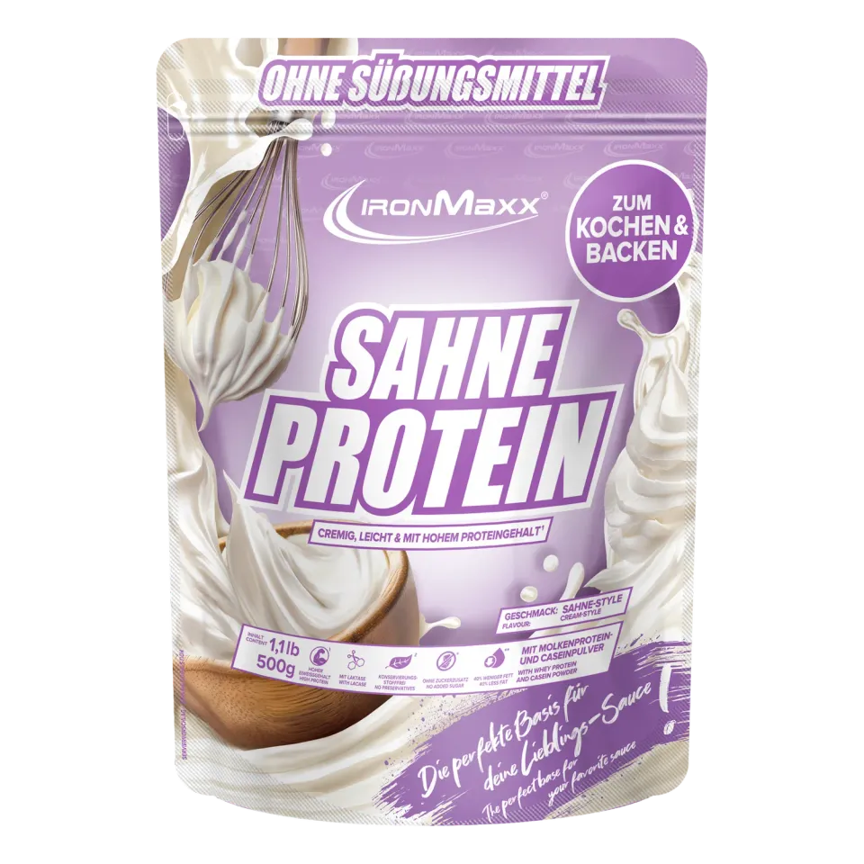 IronMaxx Sahne Protein Pulver 500g Sahne 76% Protein