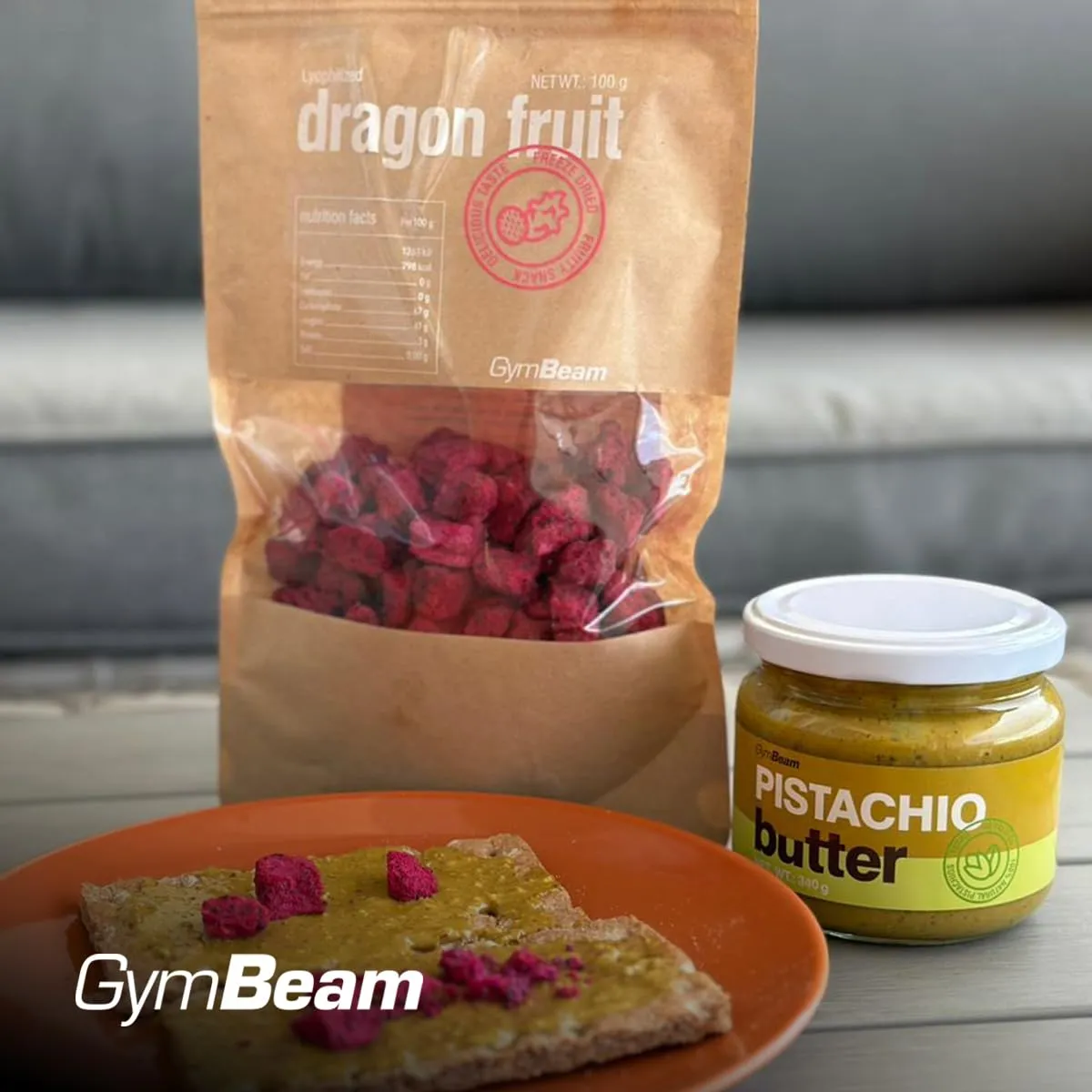 GymBeam Gefriergetrocknete Drachenfrucht 100g ohne Zuckerzusatz