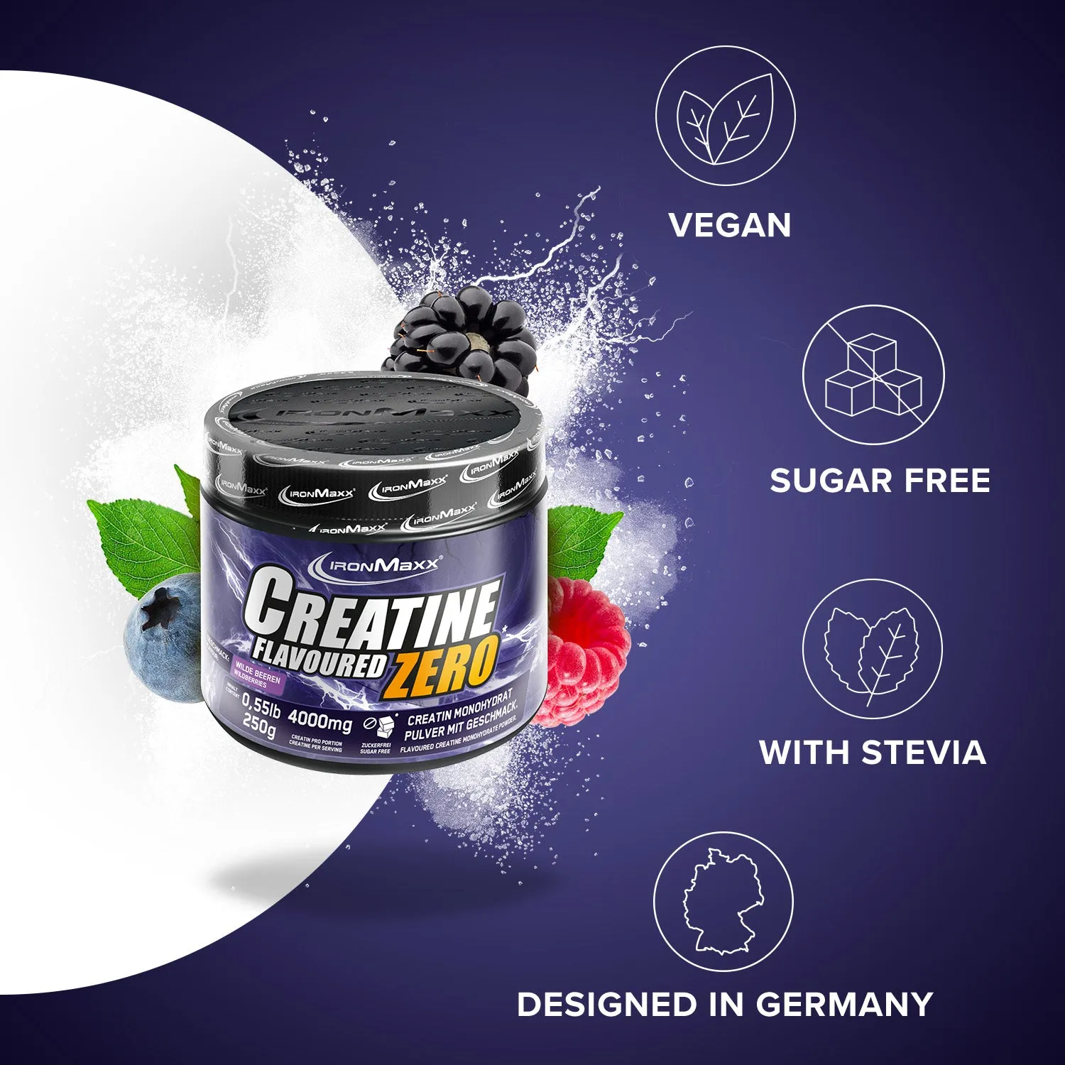 IronMaxx Creatine Flavoured Zero Kreatin Pulver 250g Wildberries