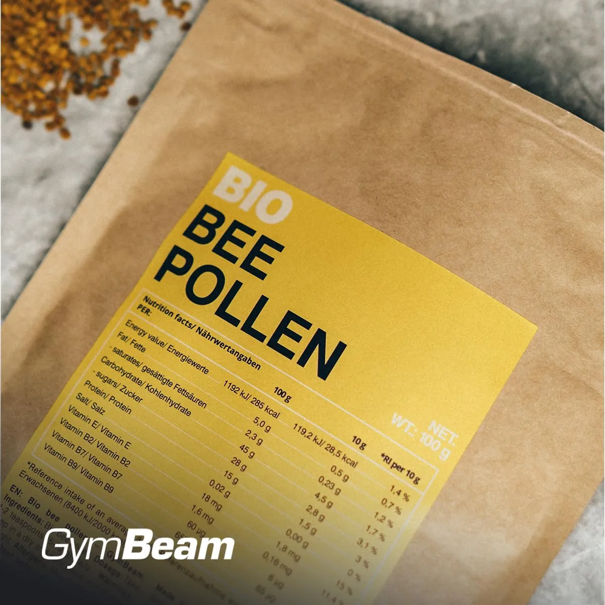 GymBeam BIO Bienenpollen Körner 100g Protein