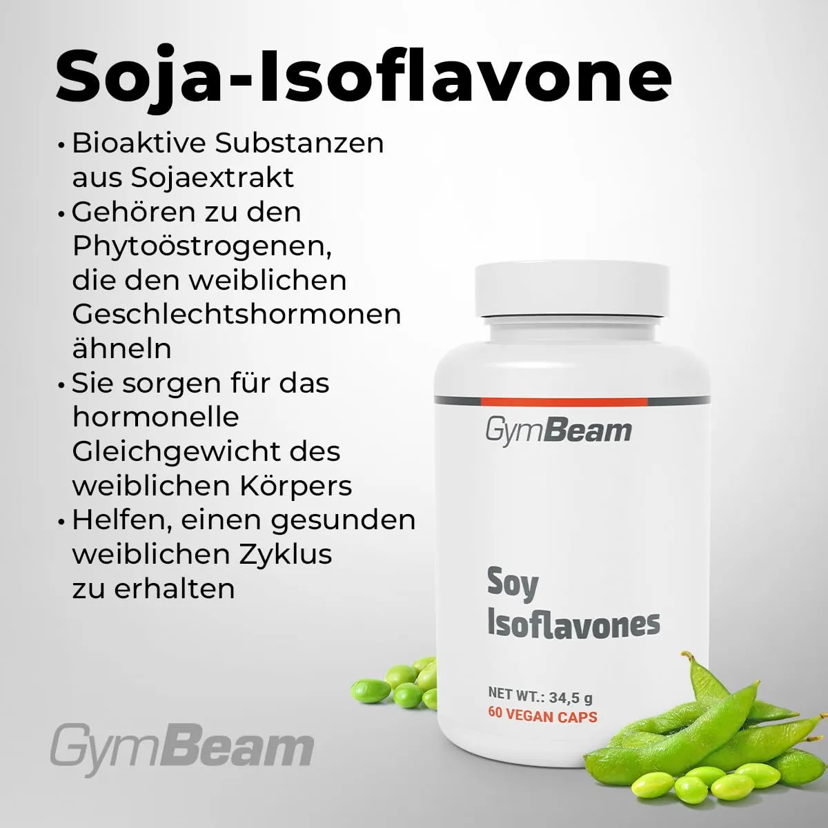 GymBeam Soja Isoflavone Kapseln 60 Stk Zyklus