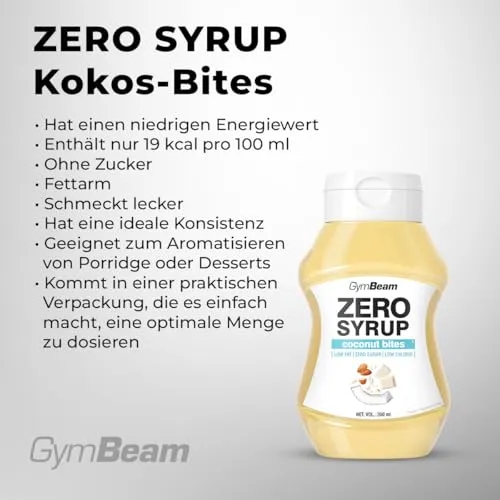 GymBeam Zero Syrup Coconut Bites Sirup 3x350ml zuckerfrei