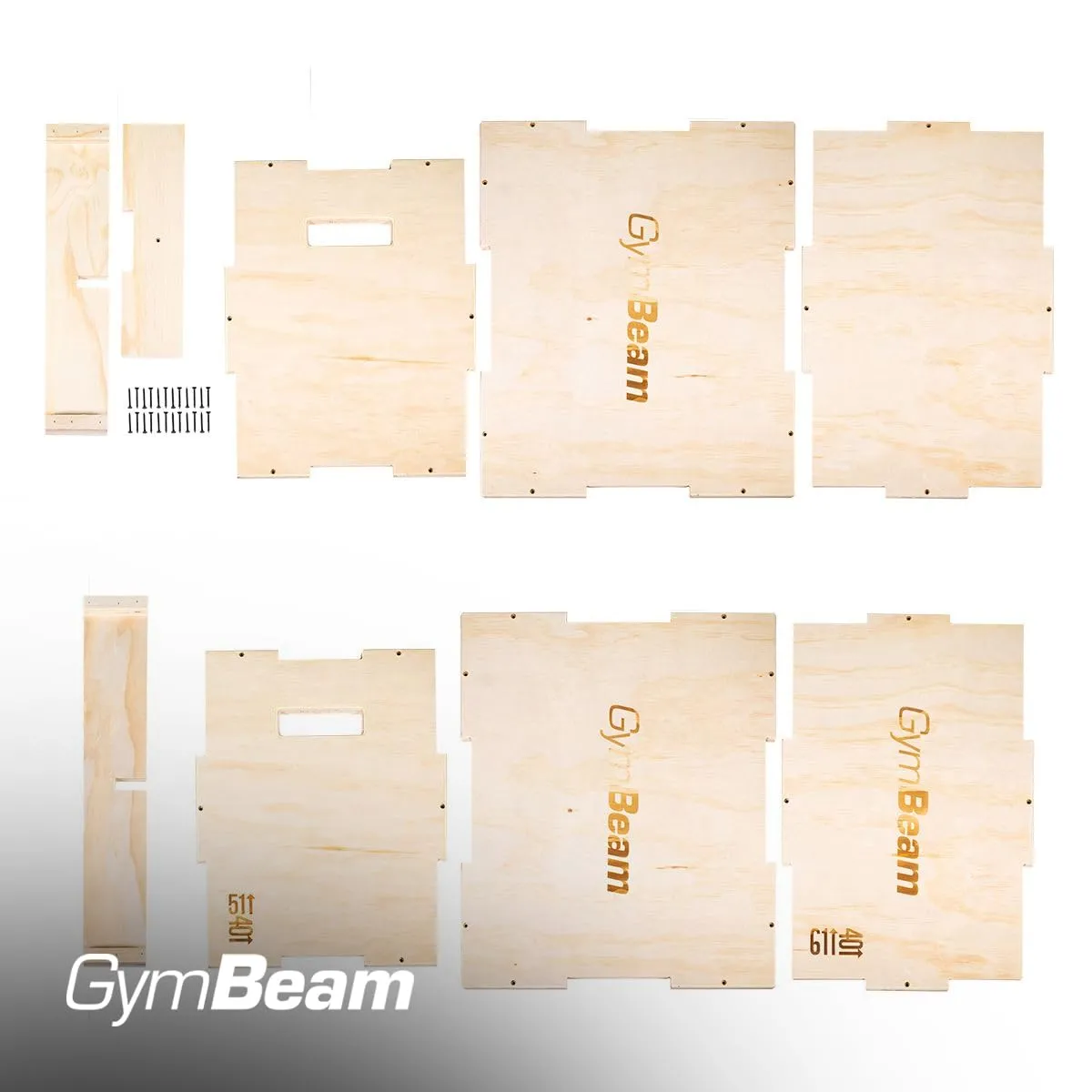 GymBeam PlyoBox Holz Sprungbox 200kg mit Griffen