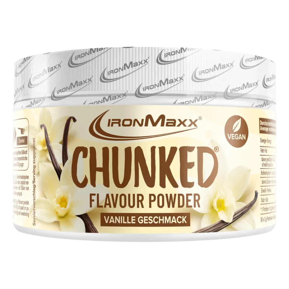 IronMaxx Chunked Geschmackspulver Vanille 150g vegan