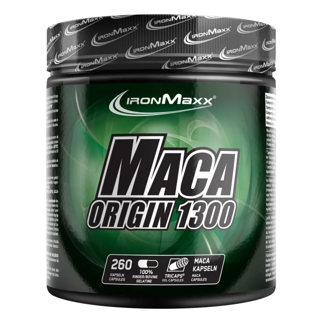 IronMaxx Maca Origin 1300 Kapseln 260 Stück stark