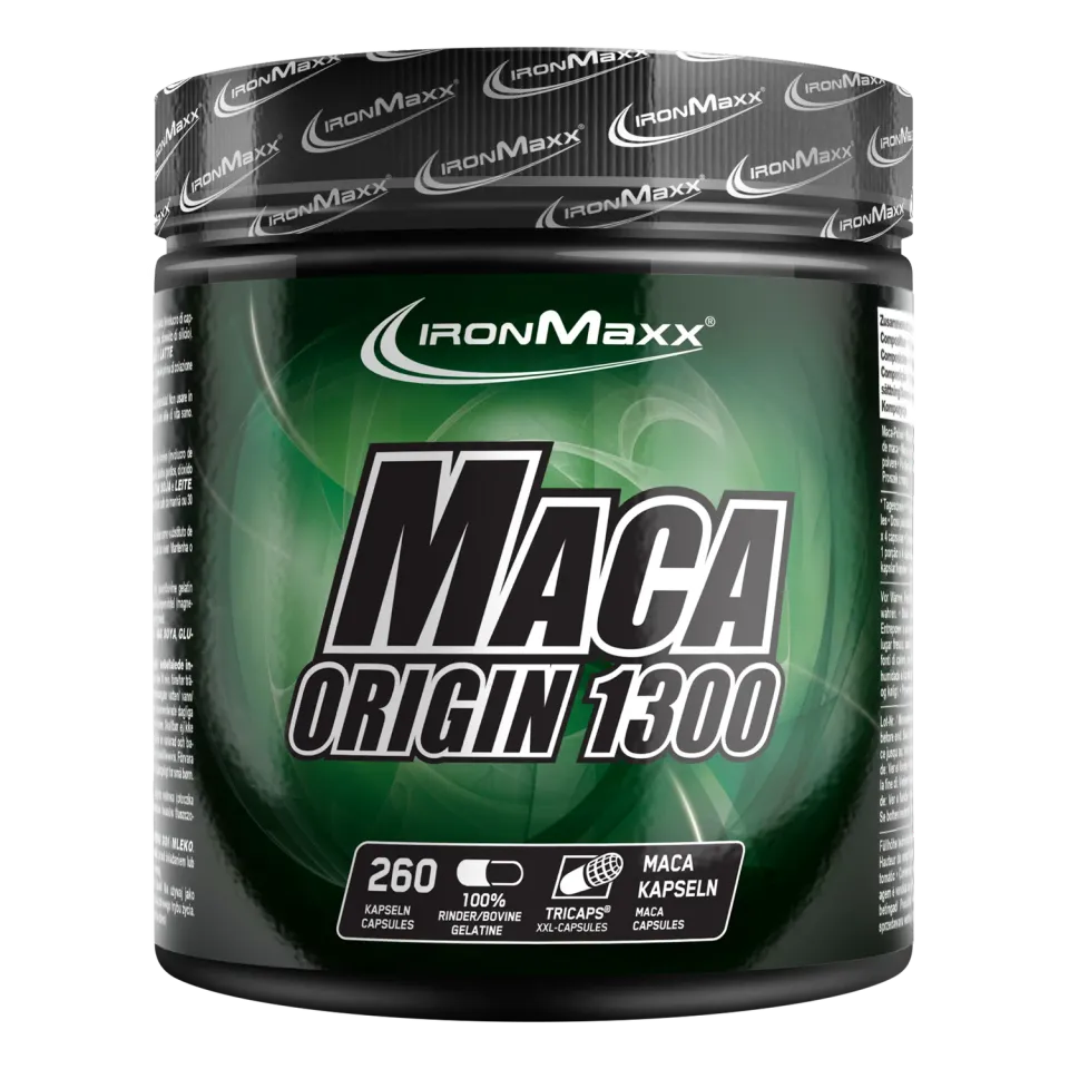 IronMaxx Maca Origin 1300 Kapseln 260 Stück stark