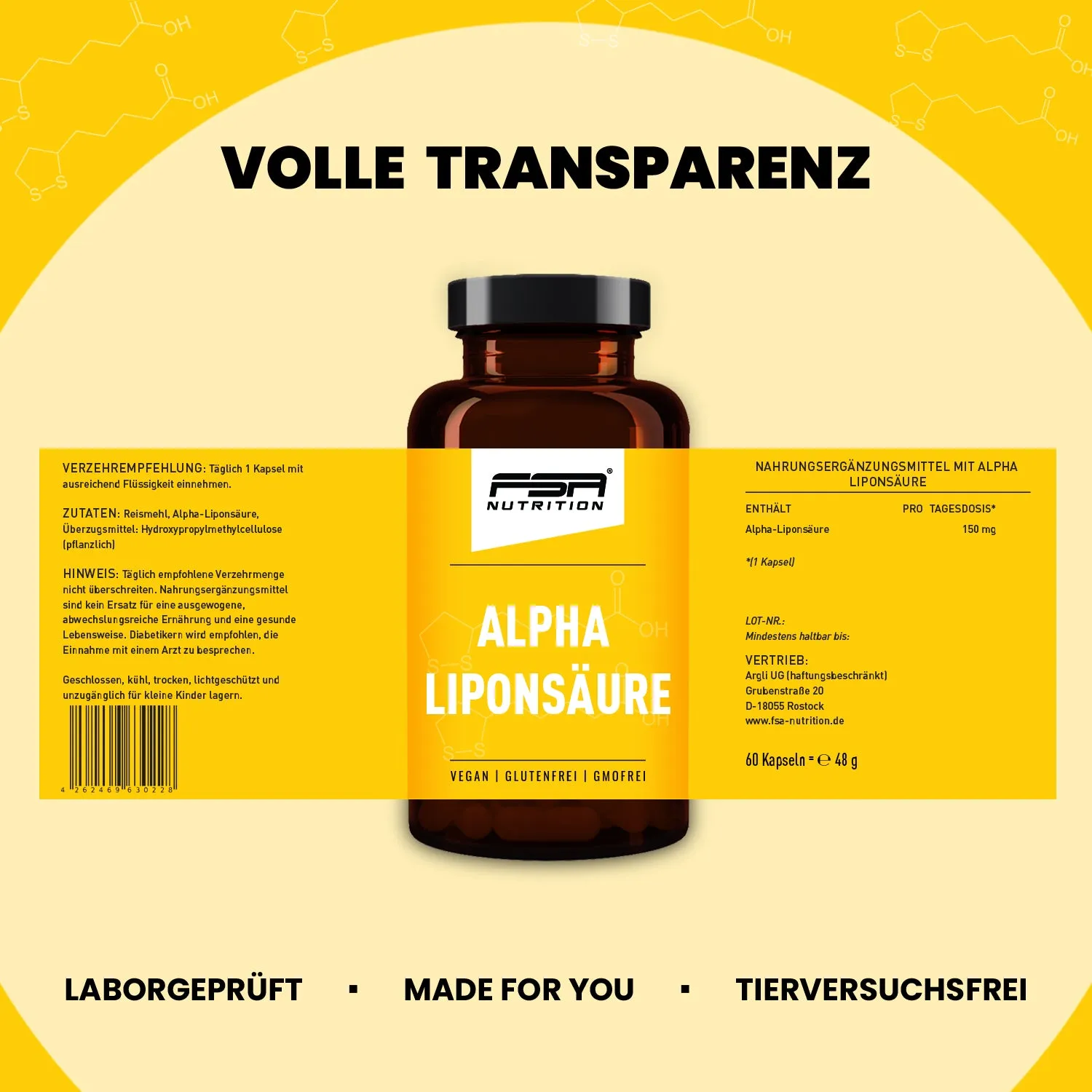 FSA Nutrition Alpha Liponsäure Kapseln 150 mg