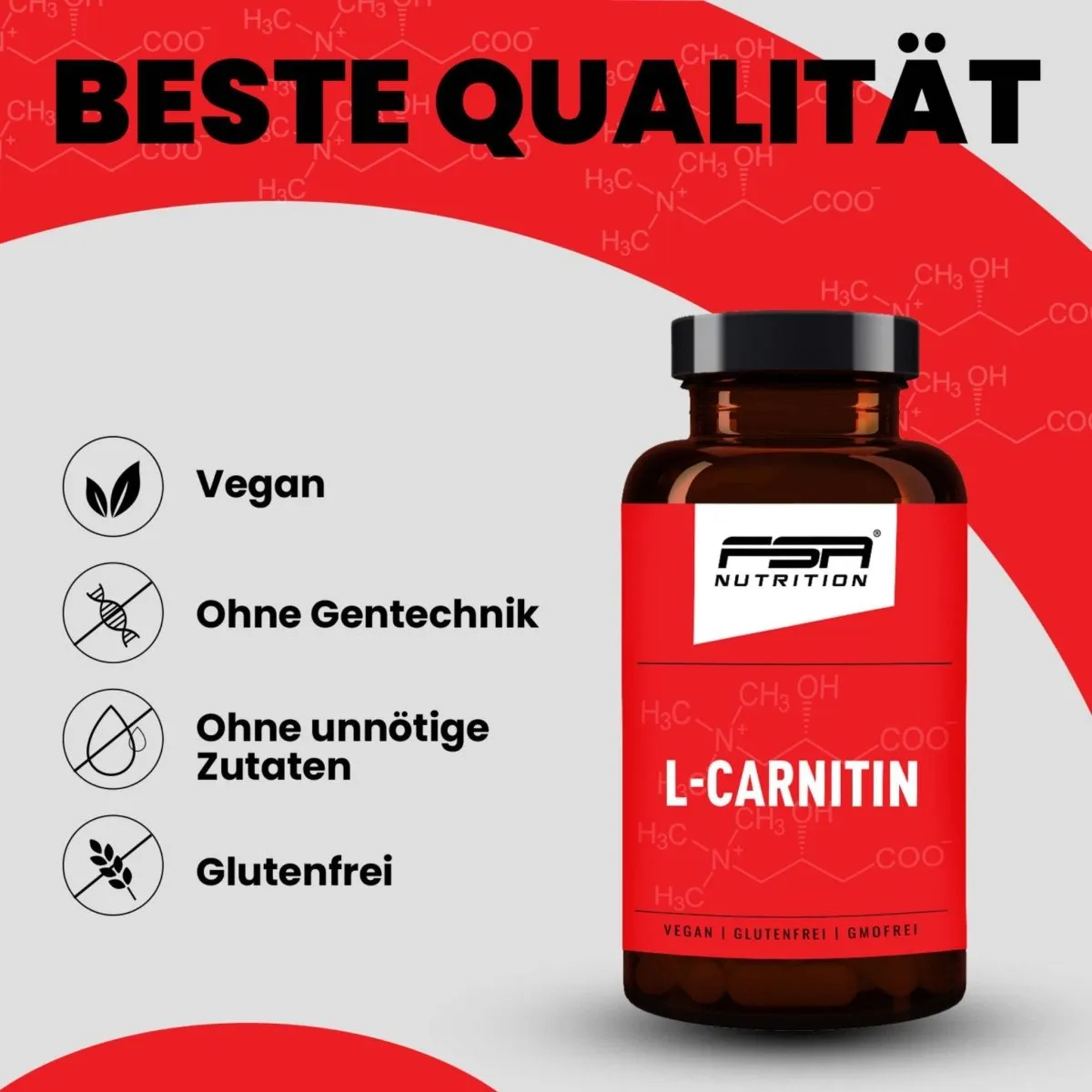 FSA Nutrition L-Carnitin Kapseln hochdosiert 1400 mg
