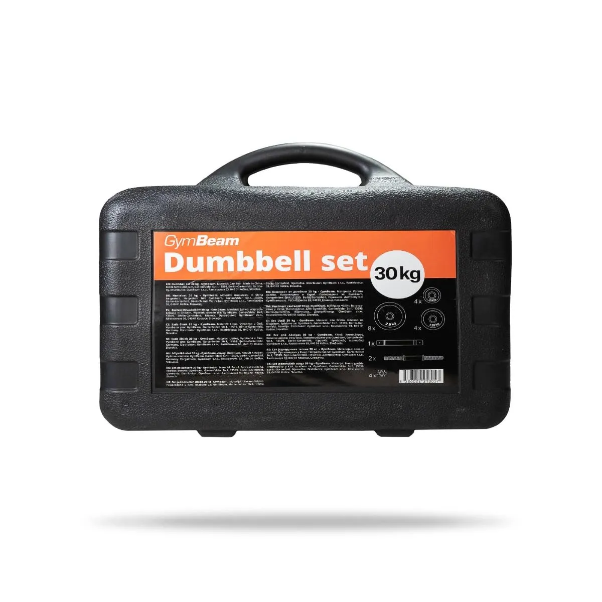 GymBeam Hantelset 30 kg Kurzhantel-Set 16 Scheiben