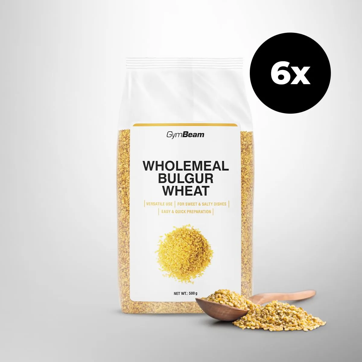 GymBeam Bulgur Vollkornweizen 6 x 500 g ballaststoffreich
