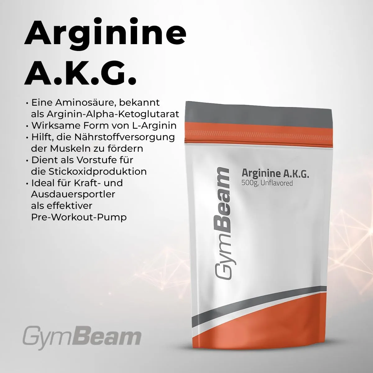 GymBeam Arginin A.K.G. Pulver neutral 500 g hochdosiert