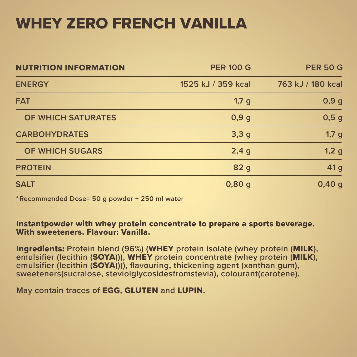 IronMaxx Whey ZERO Proteinpulver 2270 g French Vanilla zuckerfrei