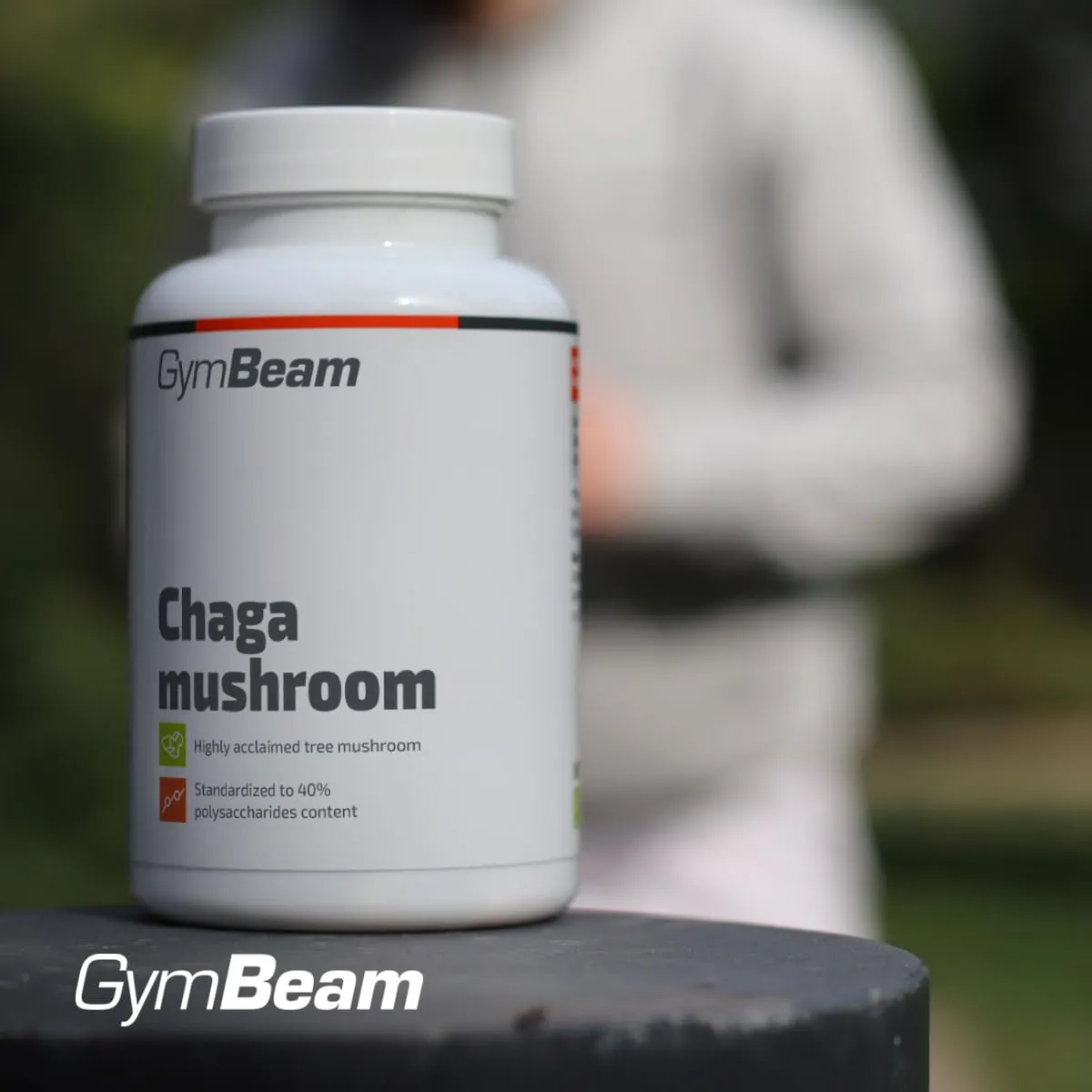 GymBeam Chaga Pilzextrakt Kapseln 500 mg 90 Caps