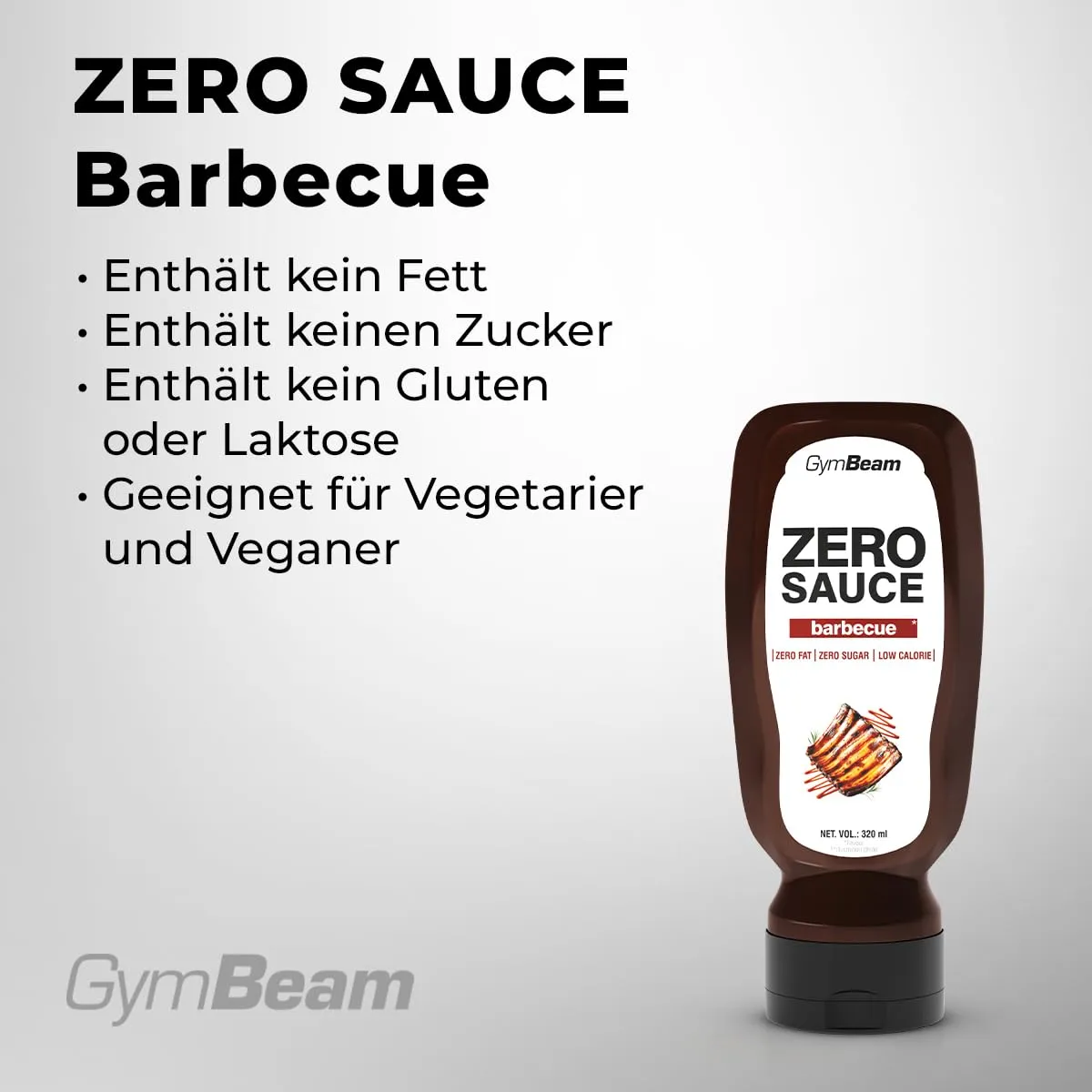 GymBeam BBQ Sauce Zero kalorienfrei 320ml zuckerfrei