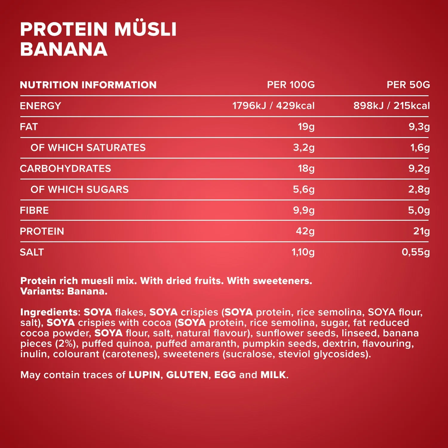 IronMaxx Protein Müsli 2000 g Banane vegan