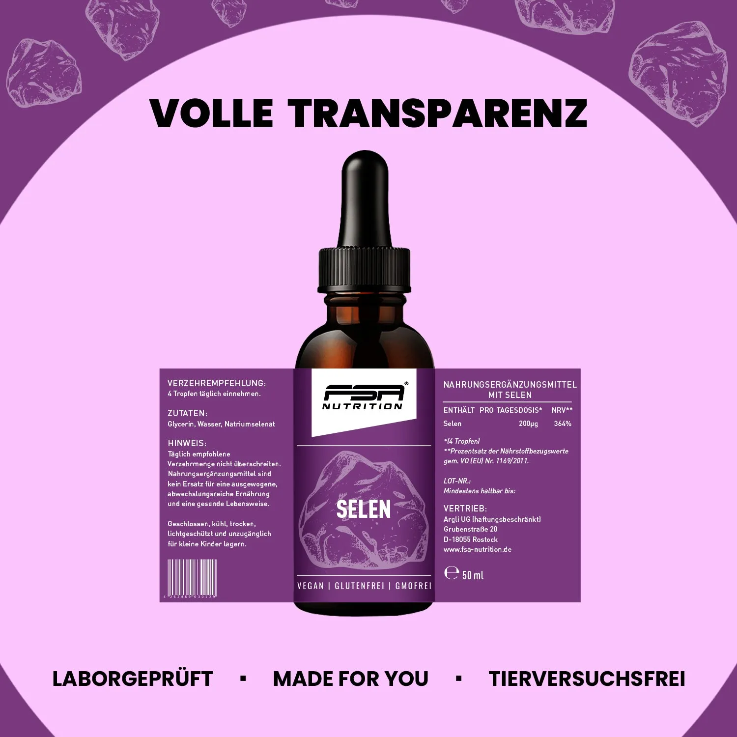 FSA Nutrition Selen Tropfen 50 ml 200 µg hochdosiert