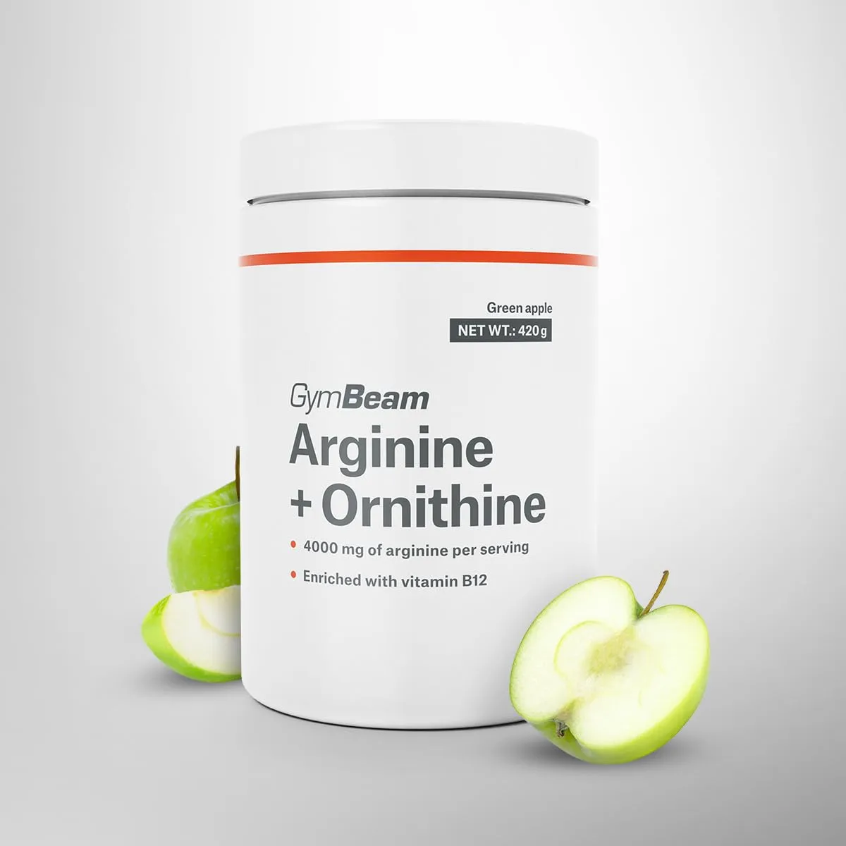 GymBeam L-Arginin + Ornithin 420 g Grüner Apfel