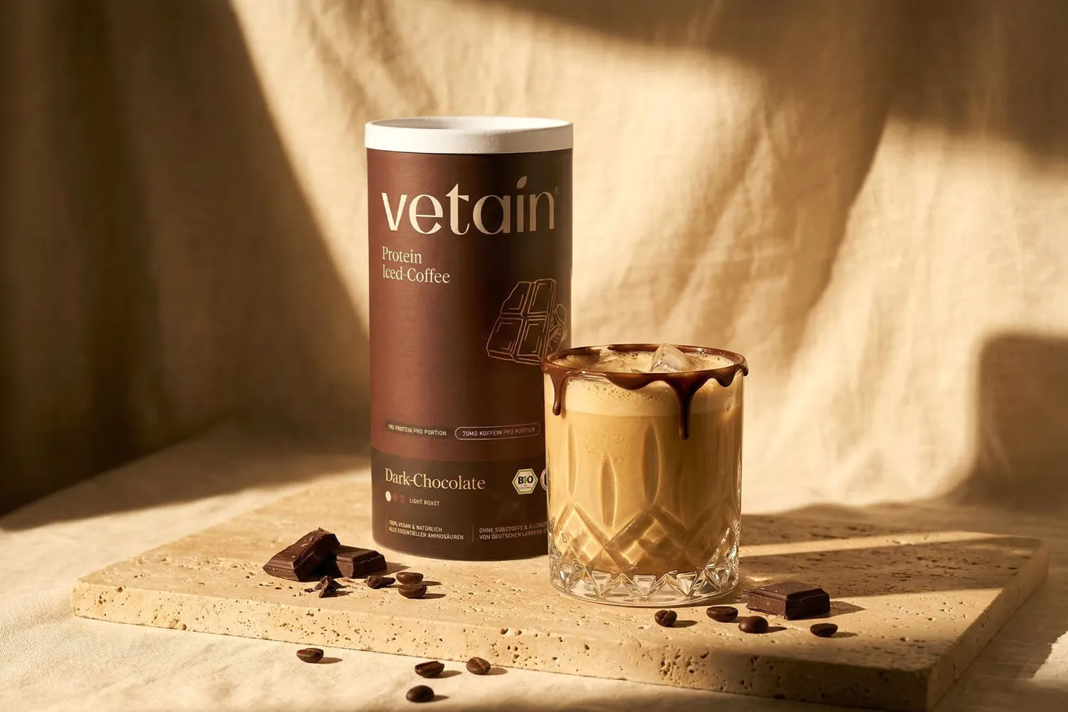 Vetain Protein Iced Coffee Dark Chocolate 540g bio