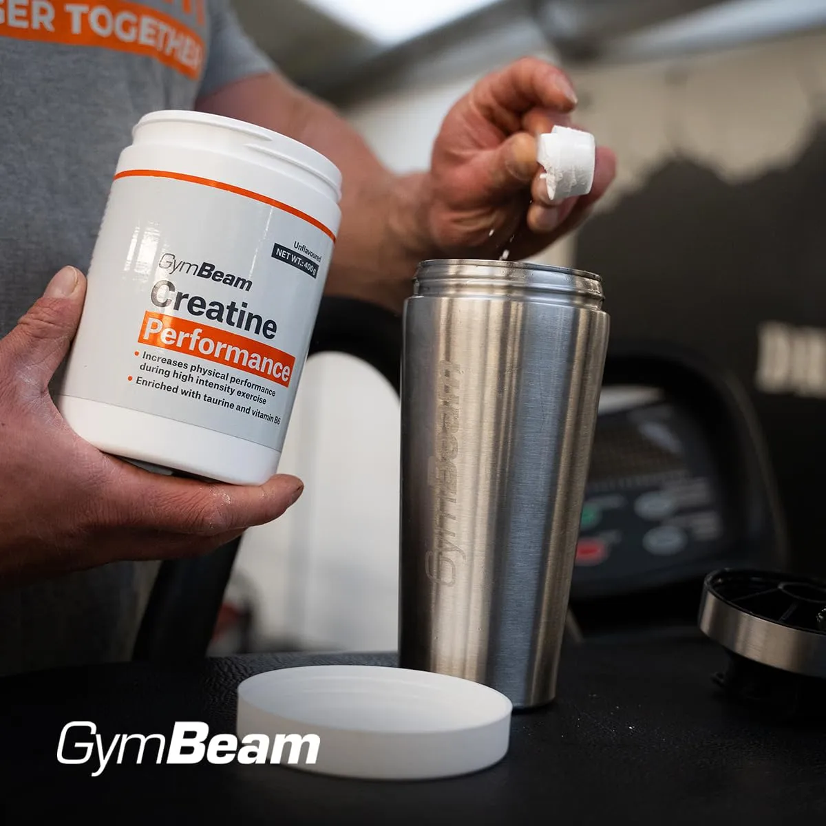 GymBeam Creatine Performance Kreatinpulver 400g neutral mit Taurin