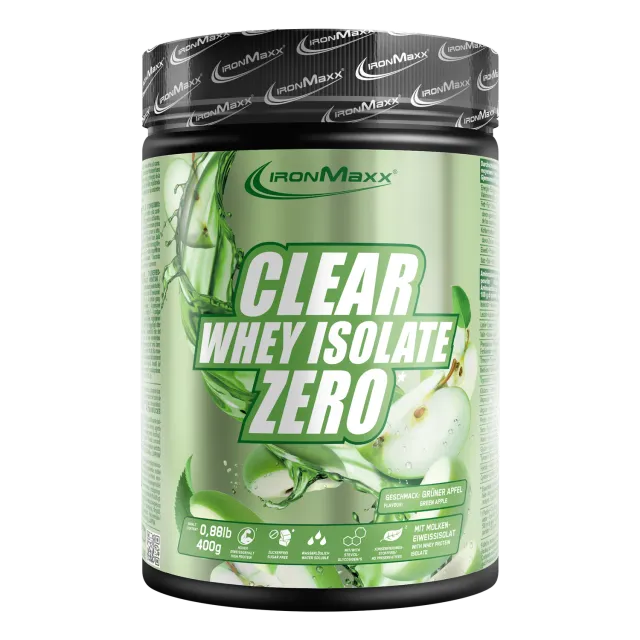 IronMaxx Clear Whey Isolate Zero Proteinpulver 400g Green Apple zuckerfrei