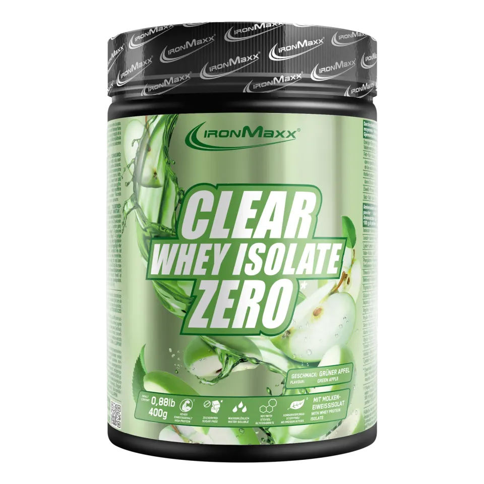 IronMaxx Clear Whey Isolate Zero Proteinpulver 400g Green Apple zuckerfrei