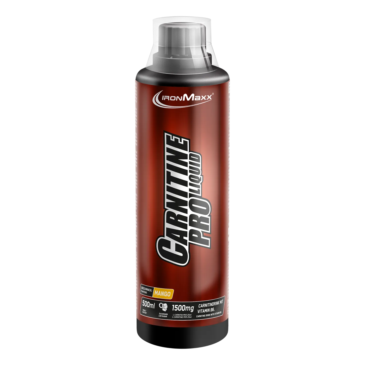 IronMaxx Carnitin Pro Liquid Mango 500ml vegan