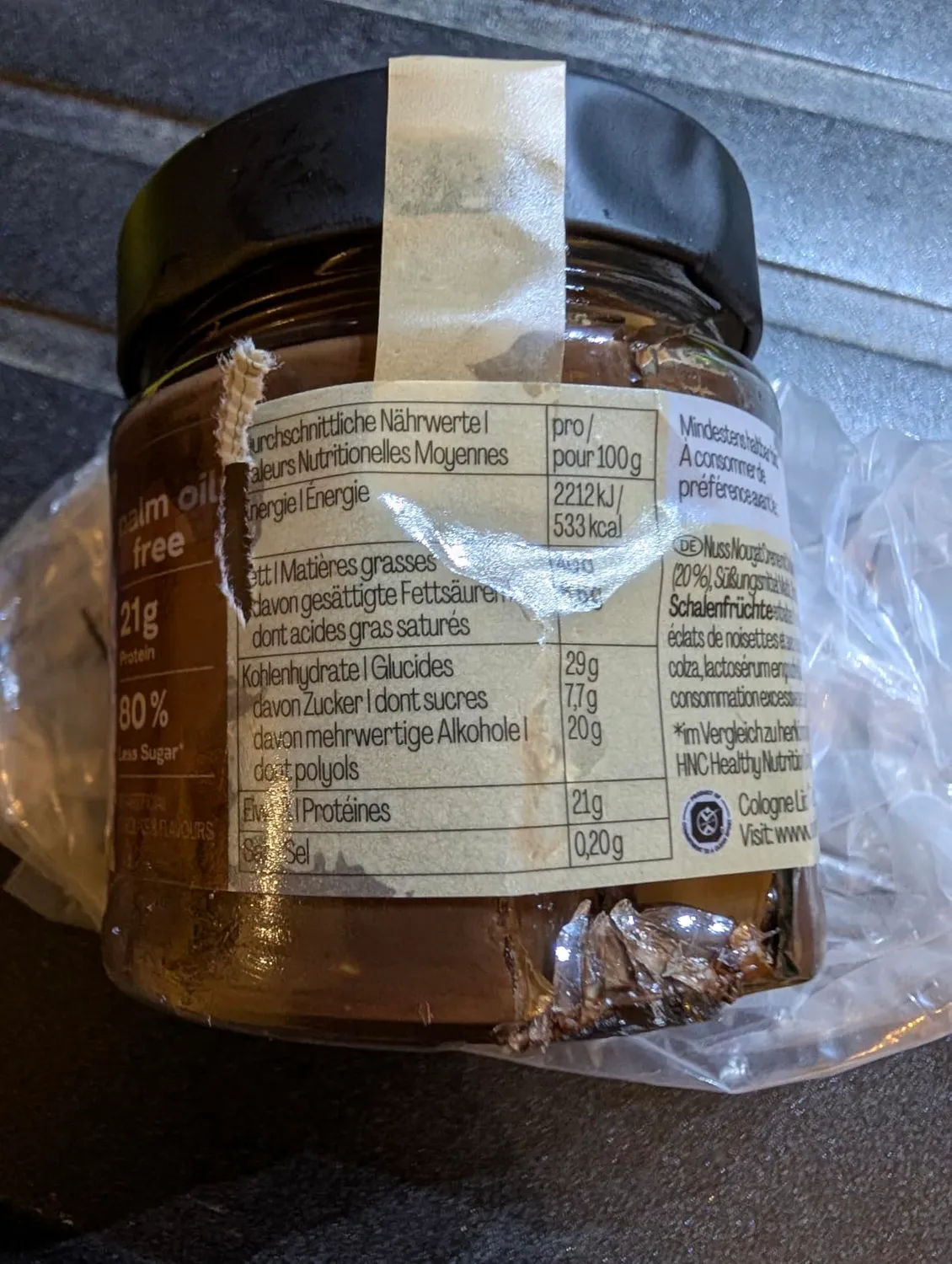 MaxiNutrition Protein Cream Haselnuss-Nougat Aufstrich 200g 21% Protein