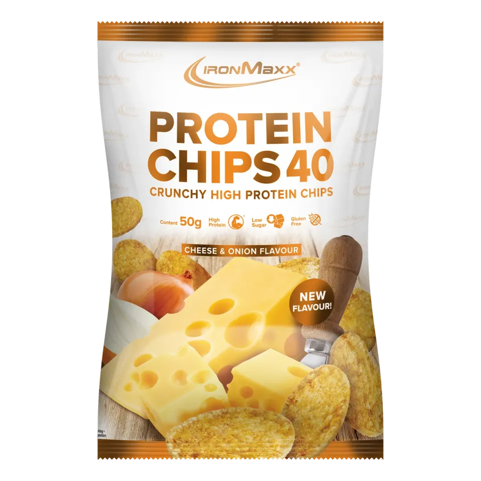 IronMaxx Protein Chips 40 50g Cheese & Onion
