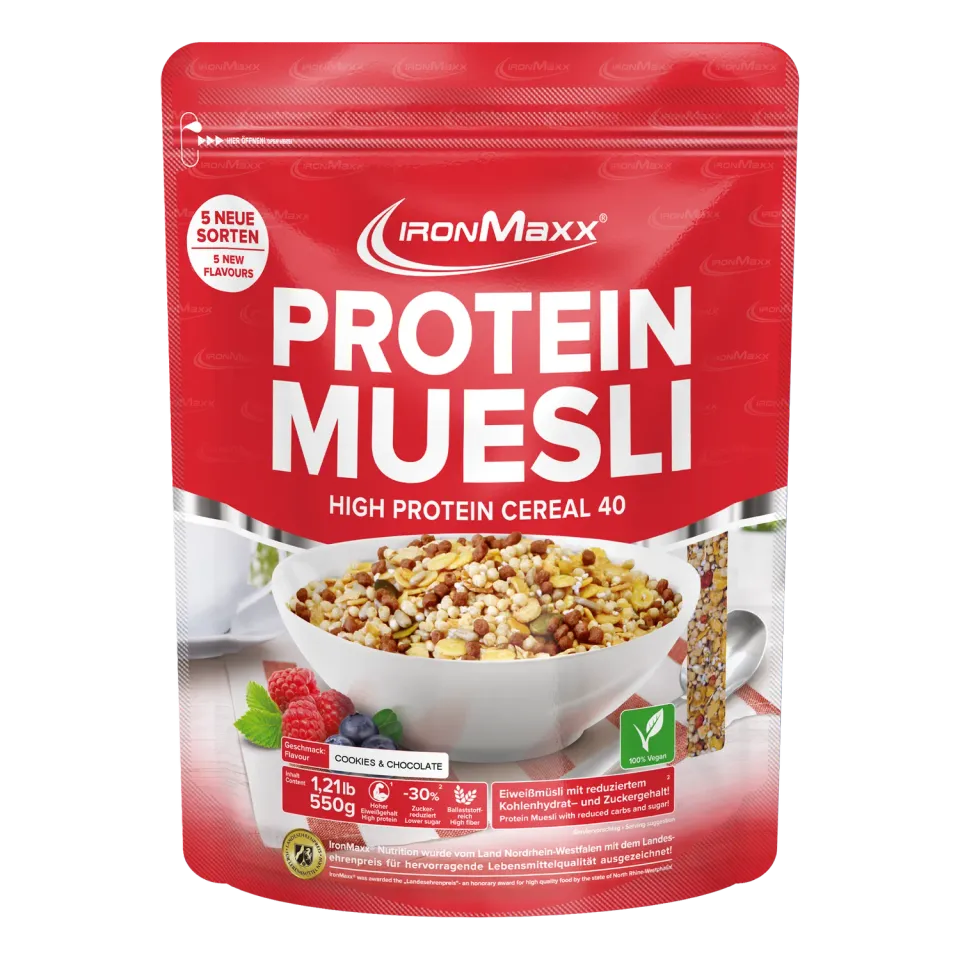 IronMaxx Protein Müsli Cookies & Chocolate Müsli 550g vegan