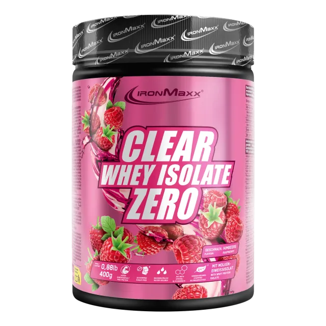 IronMaxx Clear Whey Isolate Zero Proteinpulver Himbeere 400g zuckerfrei