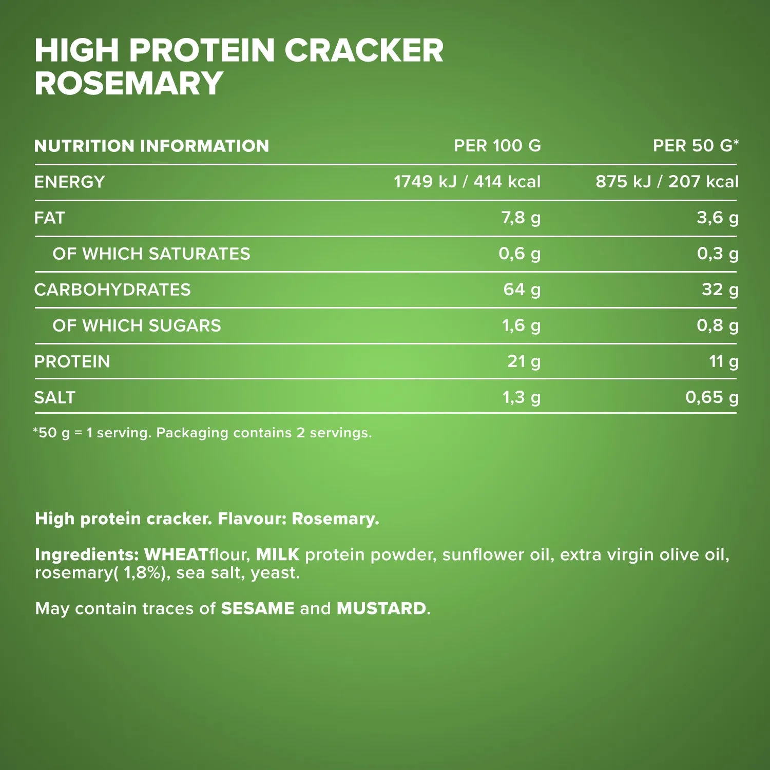 IronMaxx Protein Cracker 100 g Rosemary Snack