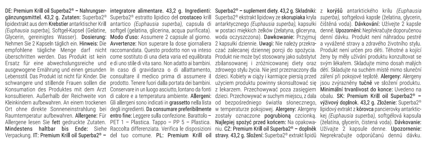 GymBeam Superba2 Krillöl Kapseln 60 Kapseln EPA DHA